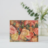 Rose von Renoir Impressionist Painting Postkarte (Stehend Vorderseite)