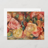 Rose von Renoir Impressionist Painting Postkarte (Vorne/Hinten)