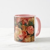 Rose von Renoir Impressionist Painting Tasse (VorderseiteRechts)