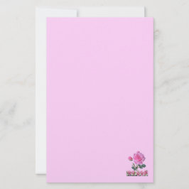 Rose von Sharon Lilly aus dem Tal Pink Stationery Briefpapier