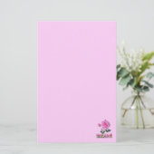 Rose von Sharon Lilly aus dem Tal Pink Stationery Briefpapier (Stehend Vorderseite)