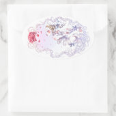 Rose von Versailles Ovaler Aufkleber (Tasche)