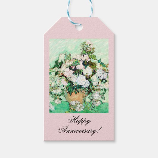 Rose von Vincent van Gogh Geschenkanhänger (Vorderseite)