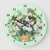 Rose von Vincent van Gogh Große Wanduhr (Vorderseite)