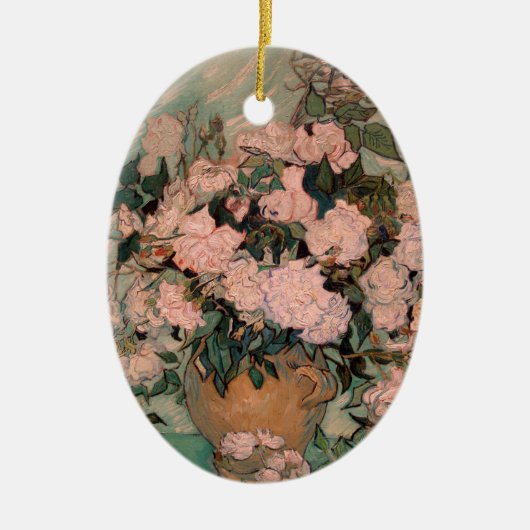 Rose von Vincent van Gogh Keramik Ornament (Vorne)