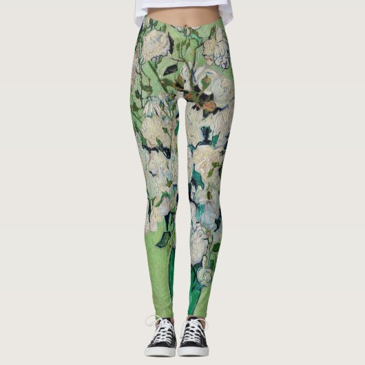 Rose von Vincent Van Gogh Leggings (Vorderseite)