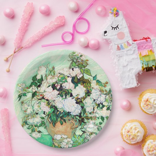 Rose von Vincent van Gogh Pappteller (Party)