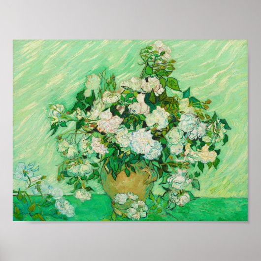 Rose von Vincent van Gogh Poster Print (Vorne)