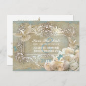 Rose von White - Einladung zum Hochzeitsfeiern (Vorne/Hinten)