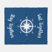 Rose von Windschutzscheiben Nautical Compass Custo Fleecedecke (Vorderseite (Horizontal))