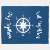 Rose von Windschutzscheiben Nautical Compass Custo Fleecedecke (Vorderseite (Horizontal))