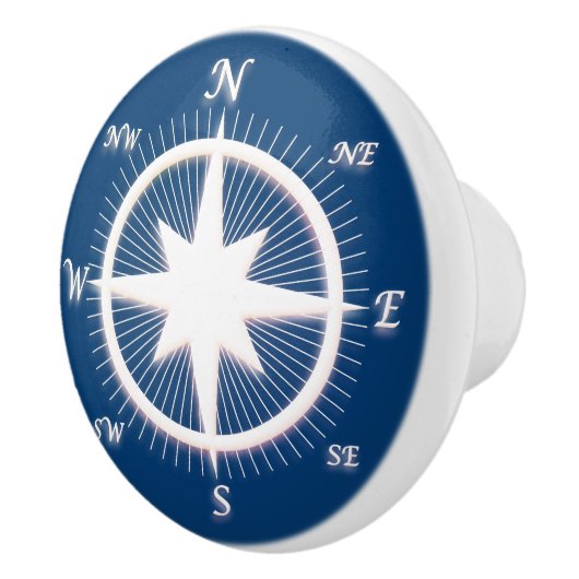 Rose von Windschutzscheiben Nautical Compass Custo Keramikknauf (Rechts)