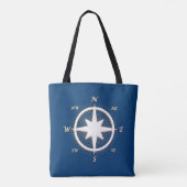 Rose von Windschutzscheiben Nautical Compass Custo Tasche (Rückseite)