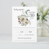 Rose von Woodsy RSVP Karte (Stehend Vorderseite)