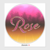 Rose Vorname Name golden pink Aufkleber Sticker (Blatt)