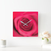 Rose Wall Clock Quadratische Wanduhr (Zuhause)