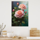 Rose | WallArt | Ölmalerei Poster (Küche)