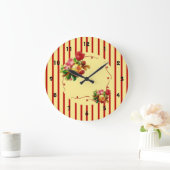 Rose-Wandsperre Große Wanduhr (Zuhause)