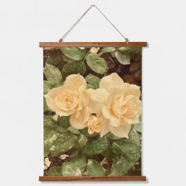 Rose Wandteppich Mit Holzrahmen