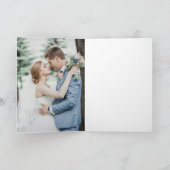 Rose-Wappen mit/Bow Danke-Karte Ankündigung (Innenseite)