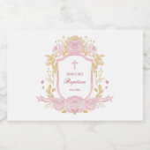 Rose Wappen Taufe Weinkeller Schaumweinetikett (Einzelnes Label)