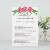 Rose Was hat der Bräutigam zu Brautspiel gesagt (Stehend Vorderseite)