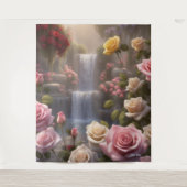 Rose Wasserfall Gedeckter Wasserfall Wandteppich (Vorderseite)