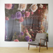 Rose Wasserfall Gedeckter Wasserfall Wandteppich (Beispiel (Horizontal))