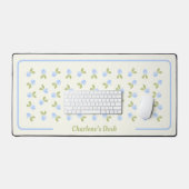 Rose Wasserfarbe - Alicia Blau Schreibtischunterlage (Tastatur & Maus)