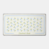 Rose Wasserfarbe - Alicia Blau Schreibtischunterlage (Vorderseite)