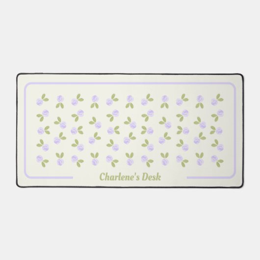 Rose Wasserfarbe - Alicia Lila Schreibtischunterlage (Vorderseite)