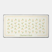 Rose Wasserfarbe - Alicia's Peach-Orange Schreibtischunterlage (Vorderseite)