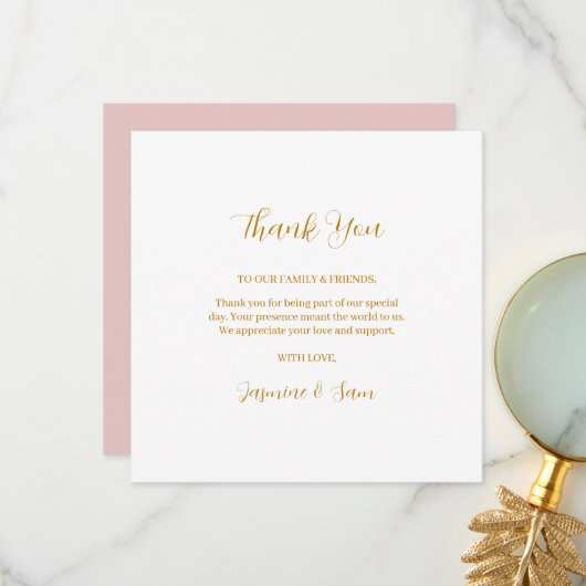 ROSE Wasserfarbe Dankeskarte (Vorderseite/Rückseite Beispiel)