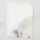 Rose Wasserfarbe Einladung (Rückseite)