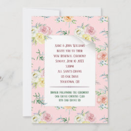 Rose Wasserfarbe Einladung