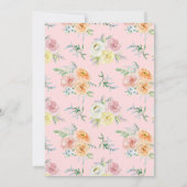 Rose Wasserfarbe Einladung (Rückseite)