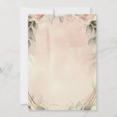 Rose Wasserfarbe Erstkommunion Einladung (Rückseite)