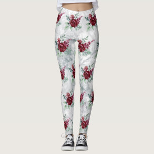 Rose Wasserfarbe Frauen Leggings