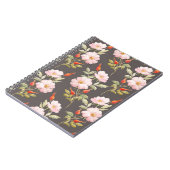 Rose Wasserfarbe für Hunde: dunkles Muster Notizblock (Linke Seite)