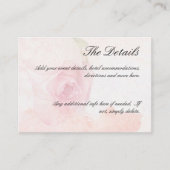 Rose Wasserfarbe | Hochzeitskarte Begleitkarte (Vorderseite)