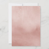 Rose Wasserfarbe Kristalle Quarz Foto Save The Date (Rückseite)