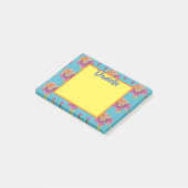 Rose Wasserfarbe Kunst Frauen benennen Post Notize Post-it Klebezettel (angewinkelt)