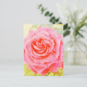 Rose Wasserfarbe Postkarte (Stehend Vorderseite)