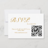 ROSE Wasserfarbe QR-Code RSVP Karte (Vorderseite)