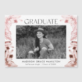 Rose Wasserfarbe Quarz Kristalle Foto Abschluss Magneteinladung (Vorderseite)