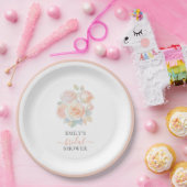 Rose Wasserfarbe Rote Thun Brautparty Pappteller (Party)