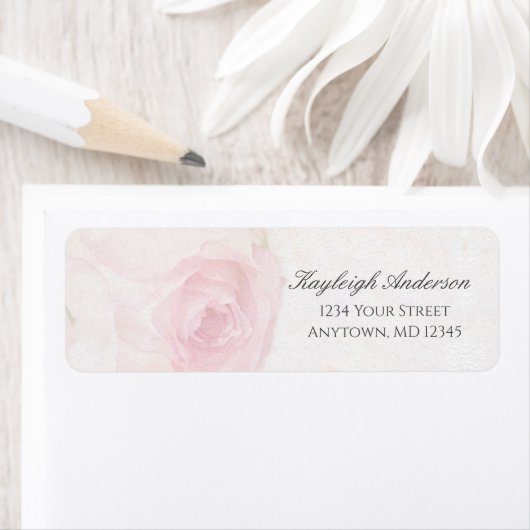 Rose Wasserfarbe | RÜCKSENDEADRESSE (Insitu)