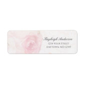 Rose Wasserfarbe | RÜCKSENDEADRESSE (Vorne)