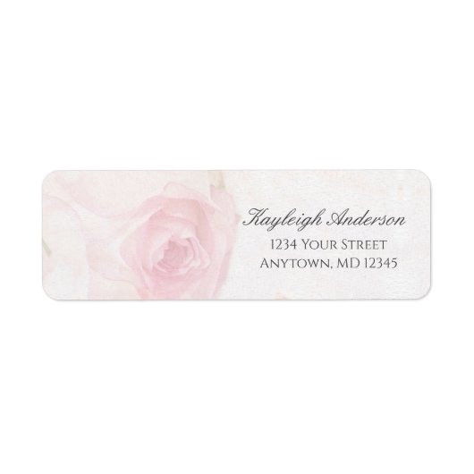 Rose Wasserfarbe | RÜCKSENDEADRESSE (Vorne)