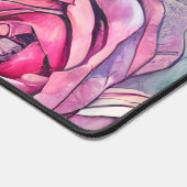 Rose Wasserfarbe Schreibtischunterlage (Ecke)